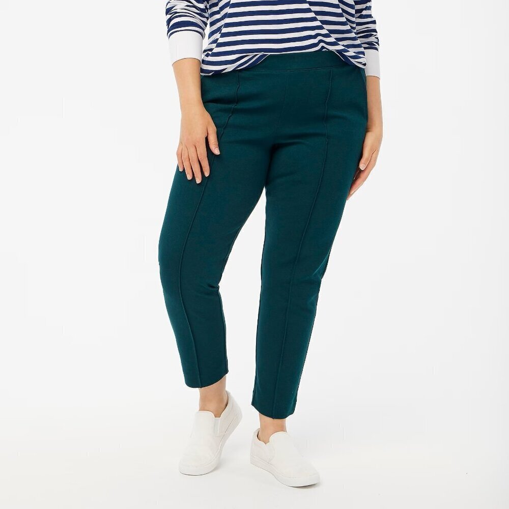 J. Crew Pintuck Sweatpant Contemporary Business Casual in Old Forest Green 2X